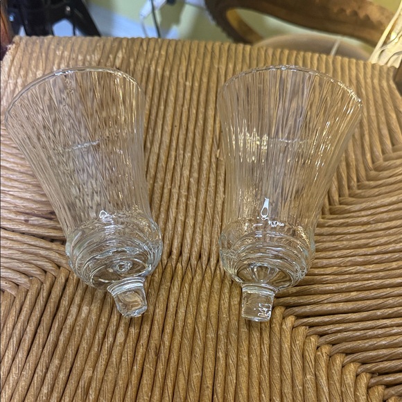 Vintage clear glass home interiors candle holder Homco Renaissance Peg Cup - Picture 2 of 5